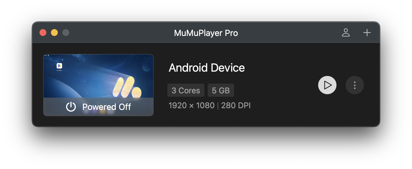 MuMuPlayer Pro - Welcome Screen