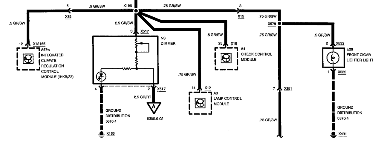 N3 Dimmer (by Vimercati) Scheme Diagram (X517/6300.0-00)