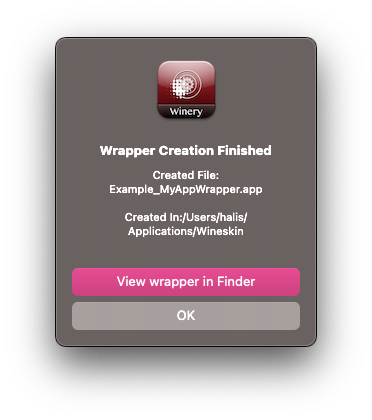 Wineskin Winery - Wrapper Created